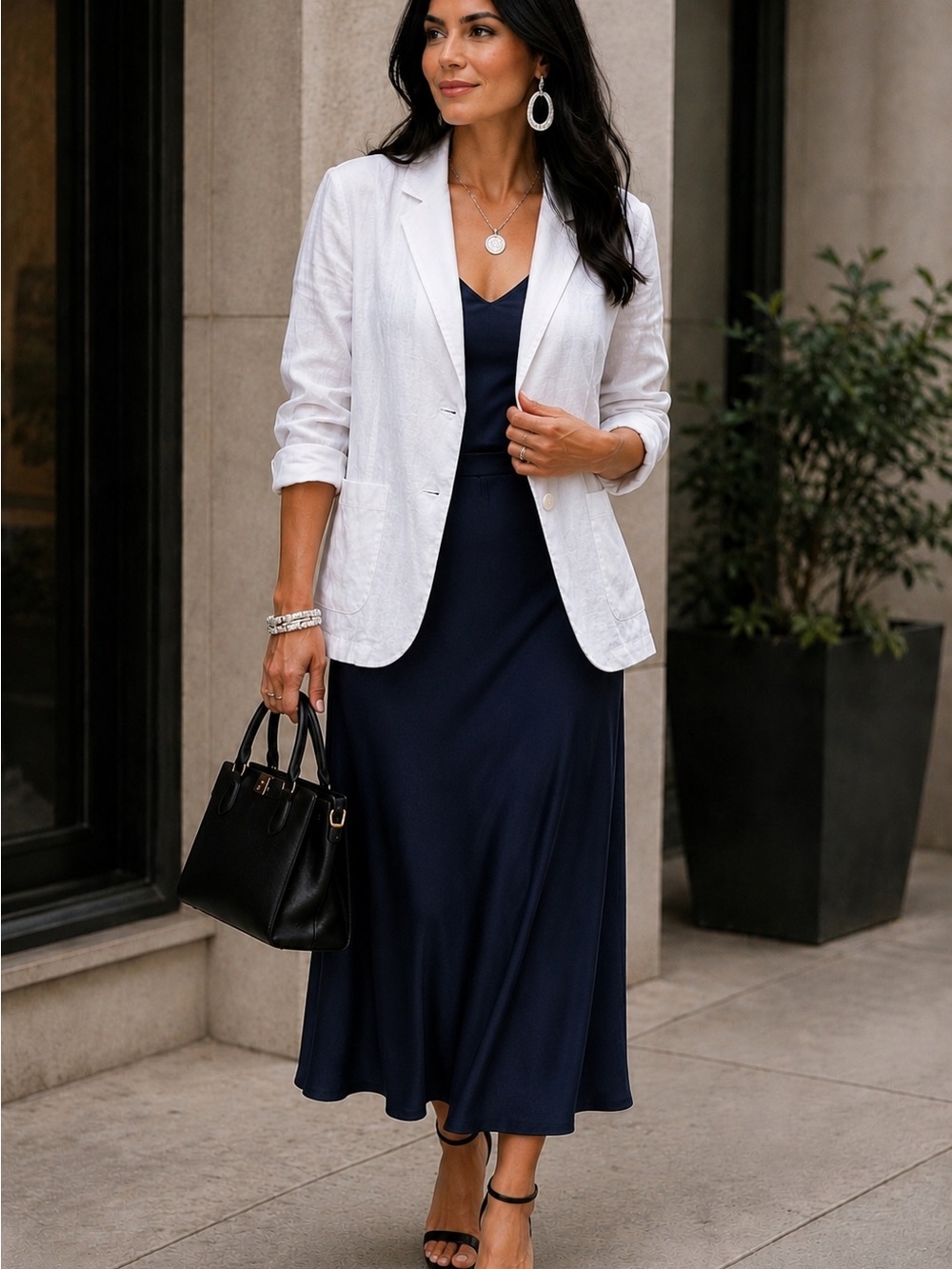 18 J Crew 100 % White Linen Relaxed Blazer
